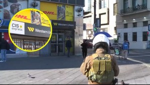 Golpearon a trabajadora: Delincuentes realizan millonario robo a empresa de envío de dinero en las cercanías de la Plaza Sotomayor