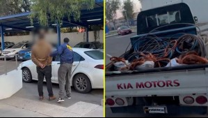 Avalúo de más de $6 millones: Detienen a funcionarios municipales de Maipú por robar cables de cobre en vehículo fiscal