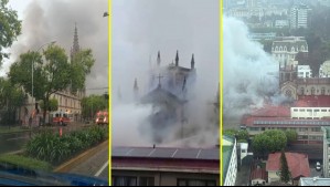Incendio en Iglesia de Los Carmelitas en Viña del Mar fue controlado por bomberos