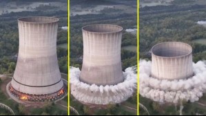 Usaron 400 kilos de explosivos: Así fue la increíble demolición de una torre de una planta nuclear en EEUU