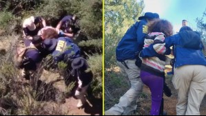 Dron capta momento en que es rescatada mujer que desapareció tras ir a comprar cigarros en Fiestas Patrias