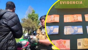 Motociclista sin licencia intentó sobornar a Carabineros con $96 mil en Quillota