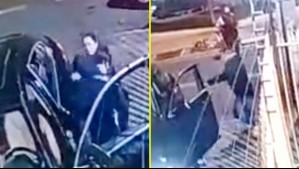 Video muestra violento portonazo a madre e hija en Recoleta: Conserje rescató a la menor y evitó que delincuentes se la llevaran