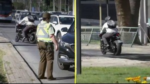 Motorista se dio a la fuga en plena fiscalización en vivo: Así fue su descarada maniobra