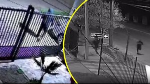 Video muestra momento en que delincuentes abandonan auto robado en Puente Alto tras portonazo frustrado