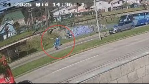 Video capta momento en que escolar es violentamente atropellado en Chiguayante: Conductora se fugó y no le prestó ayuda