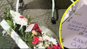 'Nuestras más sinceras condolencias': Dejan ofrenda de flores dirigidas a capitán de Gendarmería en la exPenitenciaría