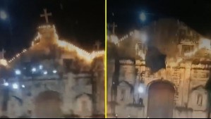 Histórica iglesia católica se derrumbó: Videos muestran estragos causados por terremoto en Filipinas