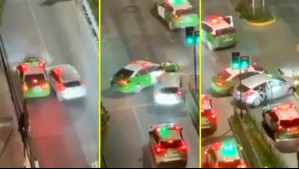 Video muestra choque entre auto robado y patrulla de Carabineros durante cinematográfica persecución en Independencia