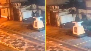 Video muestra a adulto mayor que escaló muro de la Municipalidad de Vicuña para cometer robo