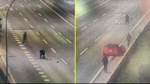 Alerta por nuevo método delictual: Sujetos ponen 'barricadas' al interior de autopista para poder asaltar a los conductores