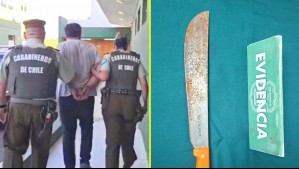Delincuente amenaza a mujer con un machete para robarle su celular y dinero: Carabineros justo pasaba por el lugar