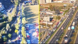Fuga de gas en Vespucio Norte provoca alta congestión vehicular en Quilicura