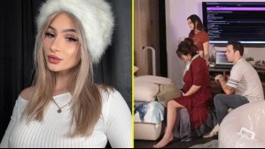 Insólita transmisión en vivo de streamer: Grabó su parto de 8 horas en casa y se instaló en una piscina inflable