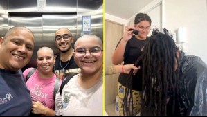 Familia chilena se rapó el cabello para apoyar a su hijo con cáncer: El papá tenía dreadlocks hace 5 años
