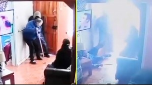 Video muestra violento asalto a adulto mayor y su nieta en Talcahuano: Delincuente botó al hombre al suelo
