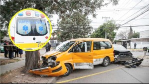 Furgón escolar involucrado: Varios lesionados deja grave accidente de tránsito en Conchalí