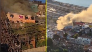 Al menos dos casas afectadas deja incendio en Cerro Lecheros en Valparaíso