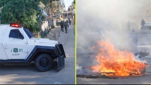 Disturbios y barricadas marcan inminente desalojo de la toma Unión Sin Fronteras en Placilla