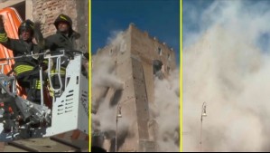 Tragedia en Italia: Colapsa torre cercana al Coliseo y muere un trabajador