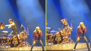 Baterista de Maná sufre estrepitosa caída en medio de concierto: El momento fue captado en video