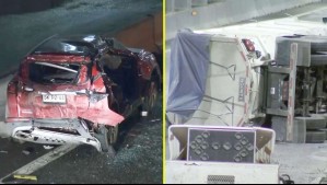 Seis lesionados deja grave accidente de tránsito entre tres camiones y un auto en autopista General Velásquez