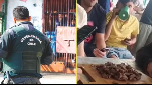 Gendarmería por fiesta con asado y alcohol en Santiago 1: 'Se adoptarán drásticas medidas administrativas'