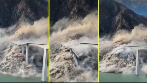 Video capta momento cuando puente en China colapsó a meses de su inauguración