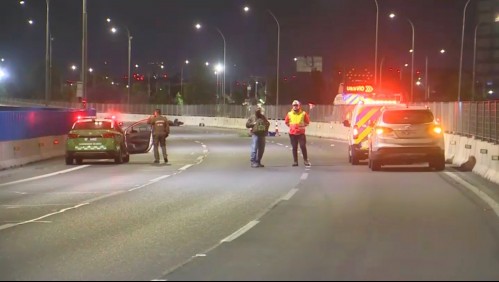 Accidente de tránsito en Ruta 5 Sur deja un motociclista fallecido: Perdió control del vehículo y chocó con barrera de contención