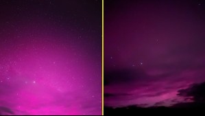 Reportan intensas auroras australes en Magallanes producto de la tormenta solar de este miércoles