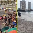 En la tarde de este viernes, bañistas que se encontraban disfrutando en la playa Cavancha de Iquique, se encontraron con un cuerpo que llegó a la orilla del mar.
