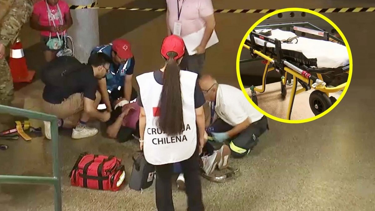 Asisten a mujer que sufrió accidente en la Estación Mapocho en medio de las elecciones