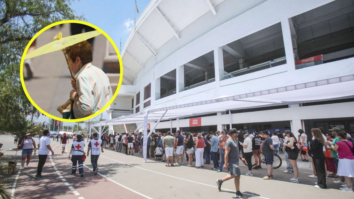 Calor, filas y largas esperas: Así se vive la votación en el Estadio Nacional por las elecciones