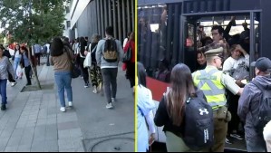 Personas caminando y buses colapsados: Las aglomeraciones en la Alameda por el cierre de estaciones del Metro