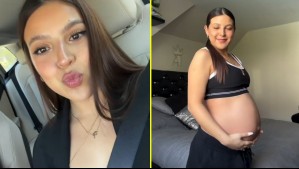 'Creo que alguien quiere salir': Ignacia Antonia publica video de su vientre moviéndose sin parar