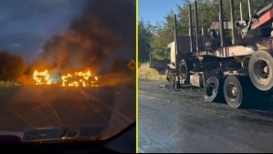 Nuevo atentado incendiario deja un camión y una camioneta destruidos en la ruta entre Angol y Collipulli
