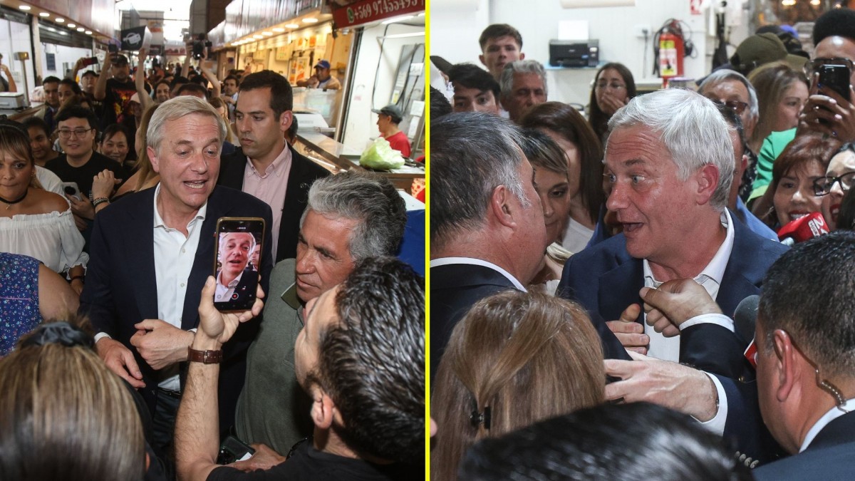 Caótica visita de Kast al Barrio Franklin: Videos muestran masivos gritos en contra y a favor