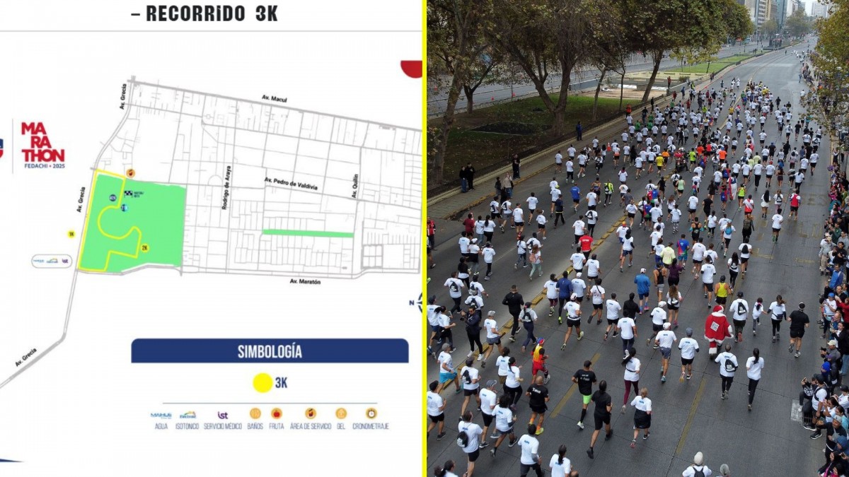 Maratón programada para este domingo en Santiago: Conoce los cortes de tránsito que se implementarán