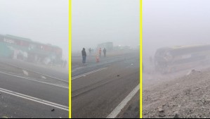 Al menos cuatro fallecidos y un número indeterminado de heridos tras choque entre dos buses y un camión en Antofagasta