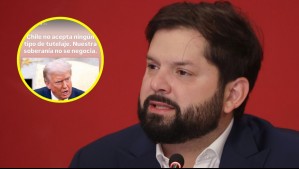 Presidente Gabriel Boric vuelve a criticar a Donald Trump: 'Chile no acepta ningún tipo de tutelaje'