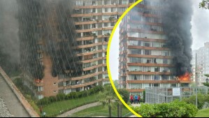 Voraz incendio afecta a departamento en edificio de Vitacura