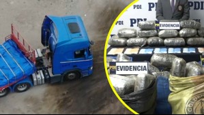 Trasladaba 500 kilos de marihuana a Santiago: Camionero cae en operativo de la PDI en la Ruta 5 Norte