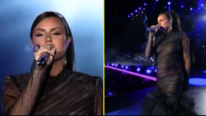 Luciendo su vientre de embarazo: Emilia Dides se hizo presente en el show del Estadio Nacional de la Teletón