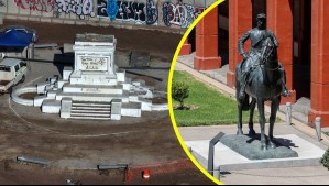 Buscan llegar a la superficie original de piedra: Restaurarán el plinto de Baquedano ante el inminente regreso de la estatua