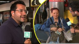 'Matando la sorpresa': El impasse que vivió Danilo Villegas entrevistando a mujer en el terminal de Santiago