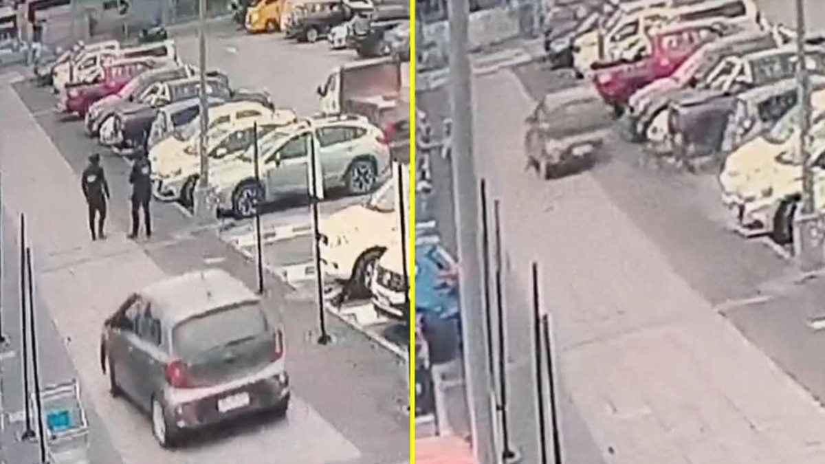 Video muestra brutal atropello a dos guardias en supermercado en Puerto Montt: Autor sería un vendedor ambulante
