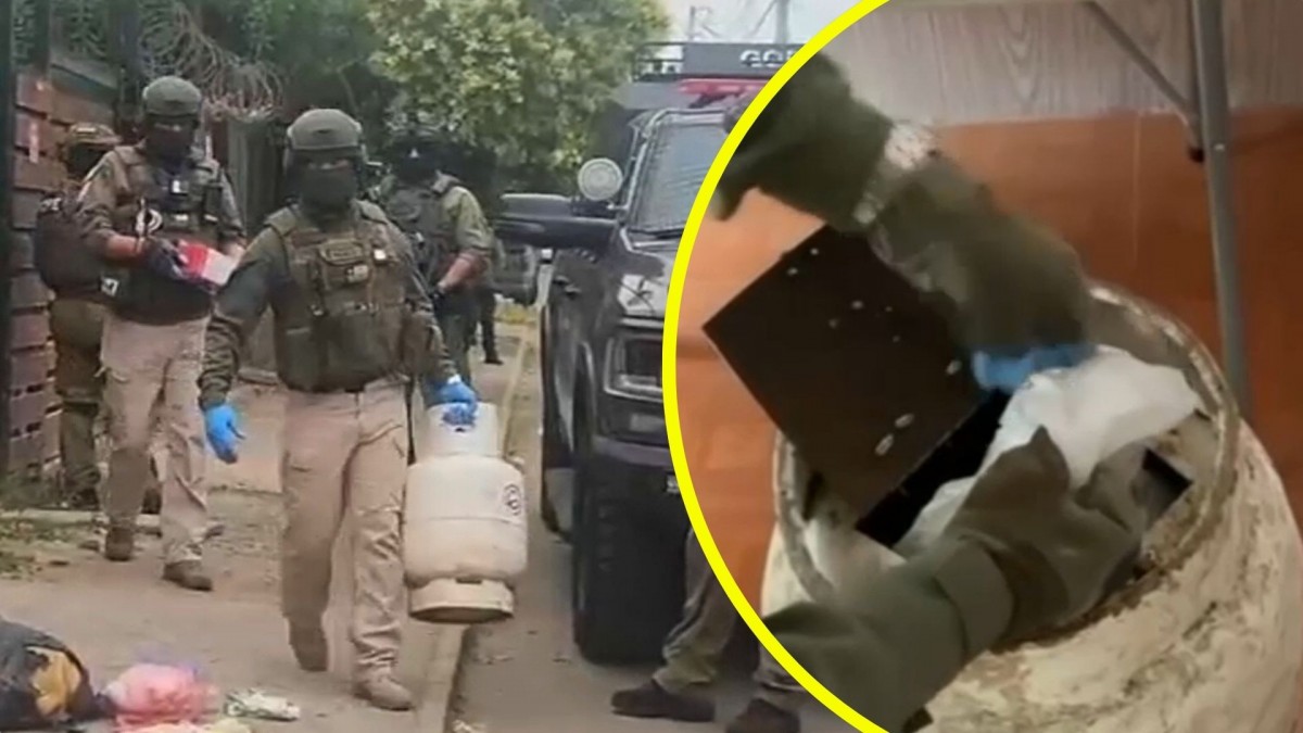 Escondían droga en cilindros de gas: Así fueron los allanamientos que dejaron en evidencia novedoso método de ocultamiento