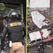 En medio de un operativo para retirar toldos de vendedores ambulantes en la Alameda, los comerciantes se enfrentaron con guardias y personal de Carabineros en plena vía pública.