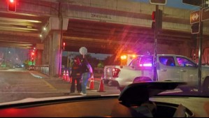 Accidente vehicular en la Autopista Vespucio Norte dejó un motorista lesionado