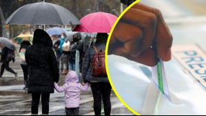 Elecciones con lluvia en Santiago: Conoce a qué hora y en qué comunas lloverá este domingo